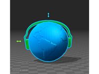 Earth with headphones by stev0506