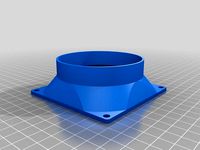 Customizable Square Fan to Pipe Adapter by clintfisher