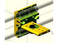 X-Carriage (with sensormount & cablechain) for Wilson 2 - 4 Bearings Remix by darealmoo