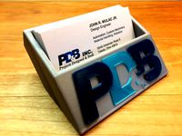Dual Color Add Your Logo Business Card Holder by 3DPRINTINGWORLD
