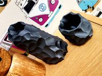 Carved Stone Vase Pair by davvyk
