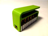 Hex screw bit holder enclosure for 12 bits with rotating clip by MaksDampf