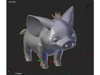 Pua piglet from Moana by wontonotnow
