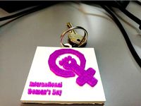 international women's day keychain by reemaj26
