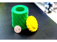 Container with Threaded Lid by LetsPrintIt