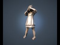 Girl Statue lowpoly 3D Model