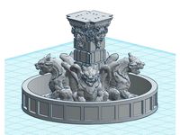 Gargoyle Fountain for 28mm RPG Games by jpacek
