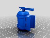 1/10 scale short fire extinguisher with tube mount bracket by my_tiny_world