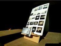 Flyer stand with businesscard holder by b2vn