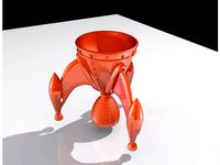 1950s spaceship eggcup v2 by stijnpeeters