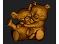 Baby Tigger and Pooh Bear by SparkyFace5