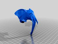 symmetric low poly elephant  by vincee