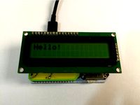 16x2 LCD backpack for the Onion Omega by wgtcarlos