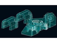 Ormerod 2 X-motor bracket with extended Z-nut trap one piece by Le4fy