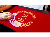 Roman SPQR banner stencil by arpruss