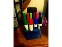 Dry Erase Marker Tiered Stand for a Desktop/Table by jeffglancy