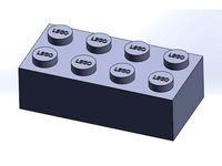 2 x 4 Working Lego Brick by MakerMucilli