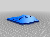 State of Ohio shape with lettering for Dual Extruder by hildernp