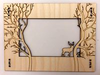 Laser cut Forest Frame w/ Deer by West3DP