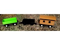 Modular Thomas the train trackmaster rail car wagons by Kenny4842