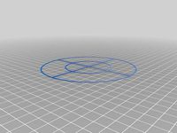 120mm Levelling Target Circle for Delta / Kossel Printers by peaberry