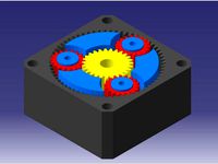 NEMA 23 Planetary gearbox reducer, 1:3.333 ratio by ErikRudec