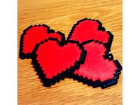 8-bit Heart Keyring by Code_101