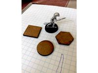 Lasercut 25mm 1" MDF Miniature Bases by YellowSignStudio