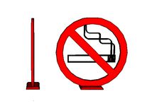 No Smoking Sign + Stand by Nys1