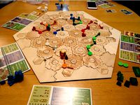Laser Cut Settlers of Catan Board and Seafarers by jchamer