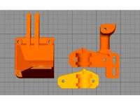 Abbas V11 E3D v6 Jkafa Hotend MK7 (Geniş Kafalı Hotent) için Extruder Tutucu ve Soğutucu Fan by neco066