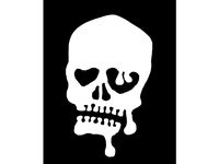 Skull Stamp with Dripping Blood by Takethetopoffofit