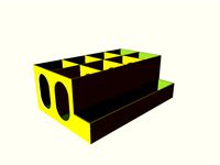 Customizable box for paint bottles with lid by sgonzalezlopez