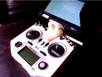 FRSKY Taranis Q X7, FPV LCD monitor folding mount V1 by kiloOhmcom