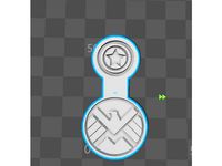 jeton de caddie avengers caddy coin by microtechniques