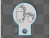 porte clé android vs apple key chain by microtechniques