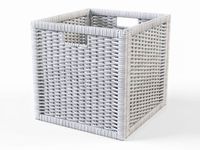 Rattan Basket Ikea Branas White Color 3D Model
