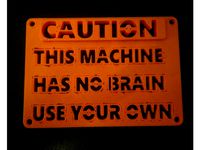 Warning no brain by Dtanguy