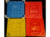 Space Invaders & Pacman coasters by apedroid