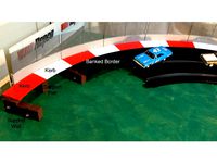Banked Borders and Kerbs for banked slot car track by racerunner