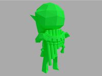Low Poly Toon Link with Spirit Flute: Legend of Zelda Spirit Tracks by TurtleBro0