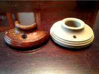 Antique wooden doorknob and rosette by DarkApollo