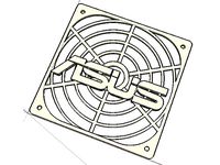 Fan Grille - 120mm, 6 vanes, 4 rings, ASUS logo by facacabemer
