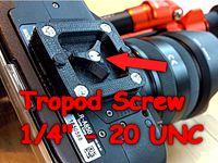 Camera Tripod Screw (1/4" - 20 UNC) by BensHacks