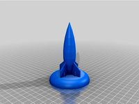 Classic Rocket with LED Stand fit for Fabrikator Mini 3D by bigbear22941