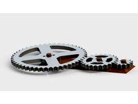 EASY TO PRINT: Educational 4:1 Gear Ratio Example by frankkevinwalsh