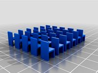 HO Scale Chairs and Benches by jennifer987