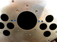 metal arcade contol panel 3" trackball hole cover by brzezicki