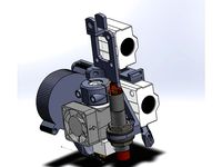 e3d hotend, 12 & 18 mm proximity sensor, led, gt2 belt holder,radial fan&duct mount to anet a8 by mr_unio