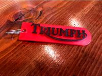 Triumph Motorcycles Logo Keychain by didthatsoundlikewords